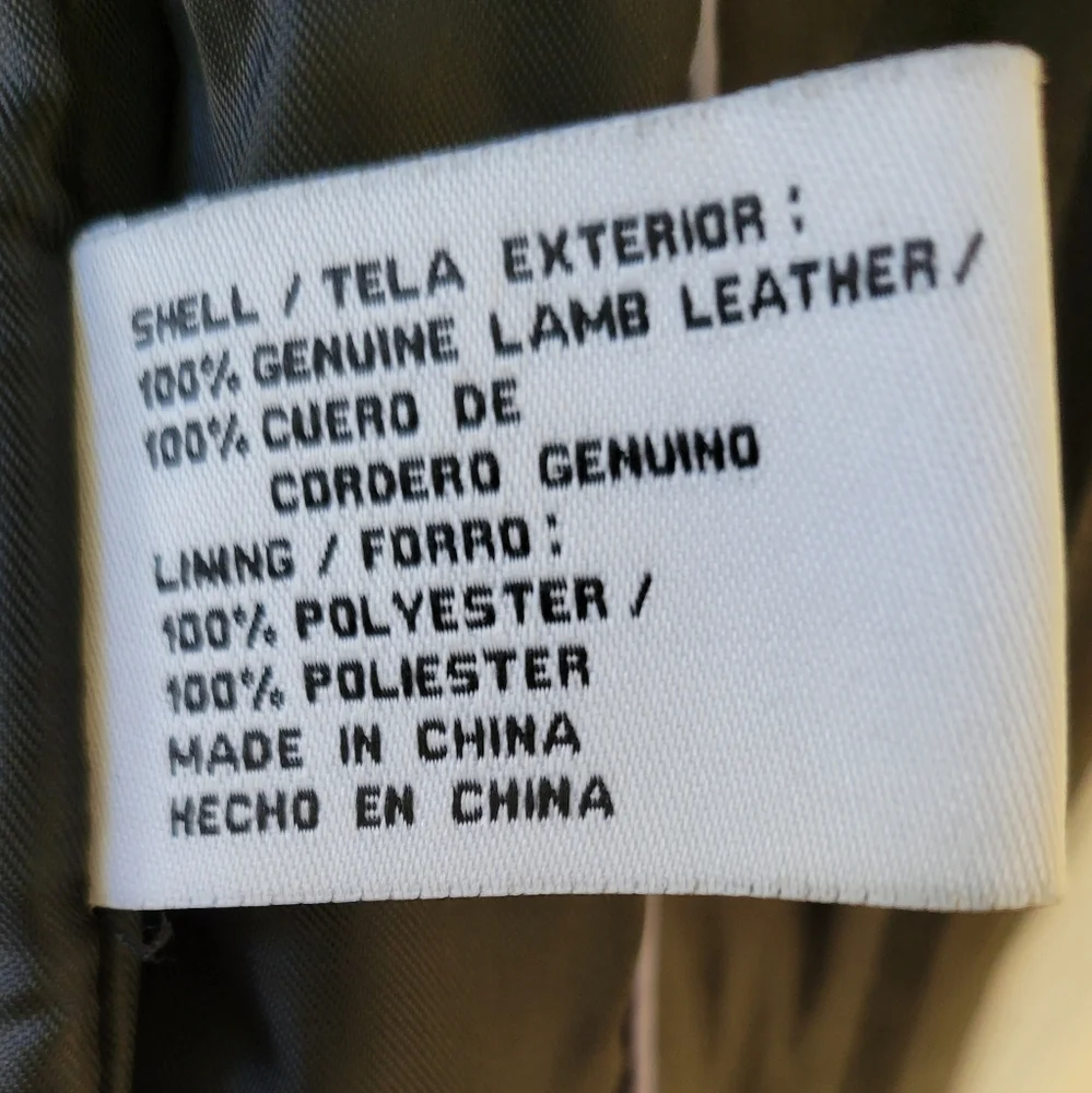 DKNY Leather Jacket Moto Racer Style - Picture 6 of 9